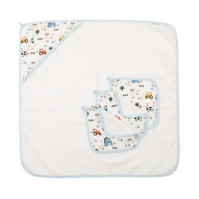 All4Ella - Wash Cloth 3 Pack - Barnyard