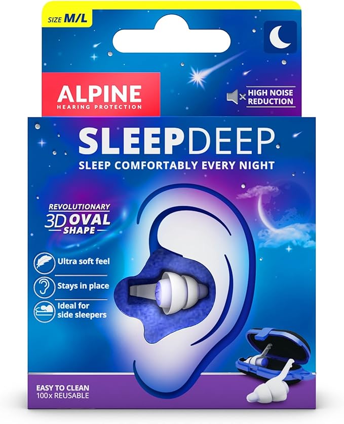 سدادات أذن للنوم العميق من Alpine Sleep، زوج واحد