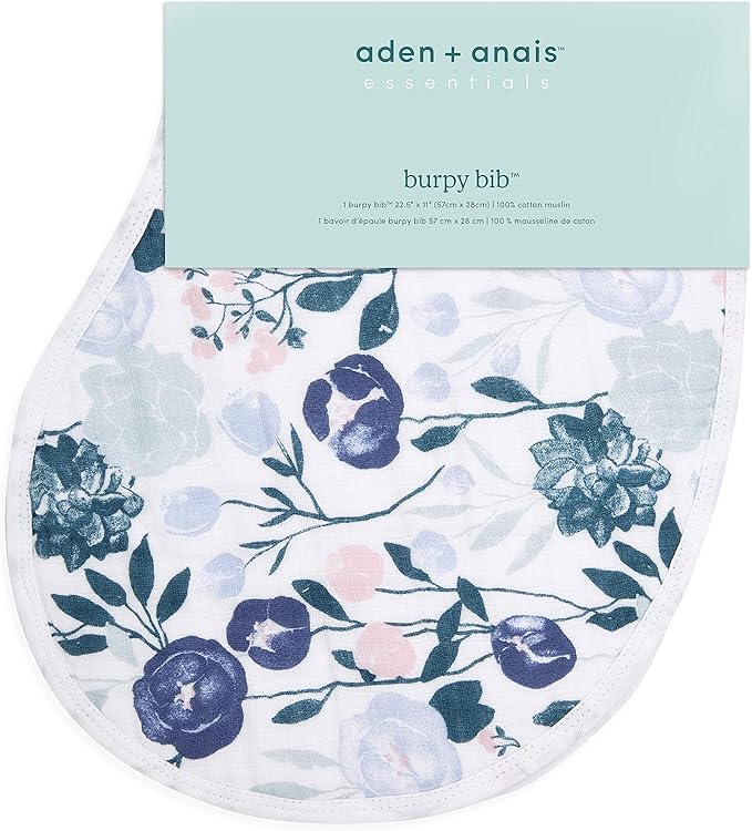 مريلة أطفال من القطن الموسلين من Aden + Anais Essentials، مصنوعة من زهور متفتحة