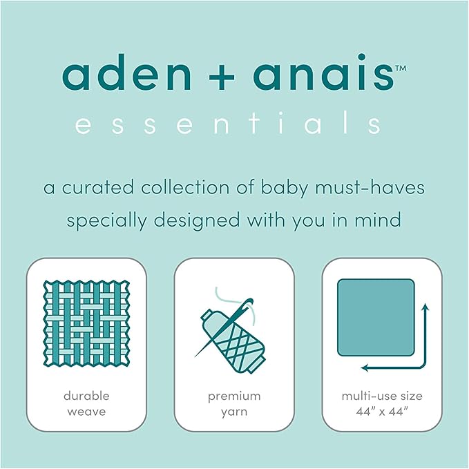 مريلة أطفال من القطن الموسلين من Aden + Anais Essentials، مصنوعة من زهور متفتحة