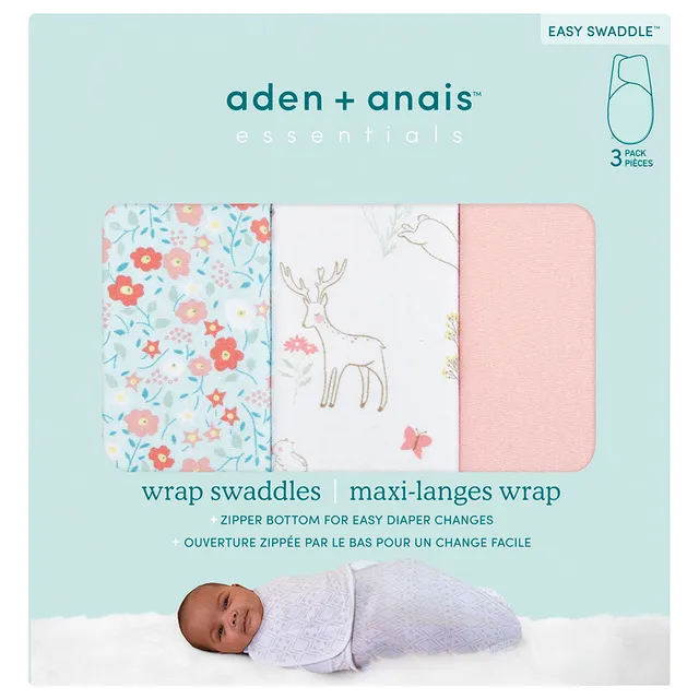 Aden + Anais Easy Swaddle Wrap Pack Of 3 Fairy Tale Flowers 4 to 6 Months