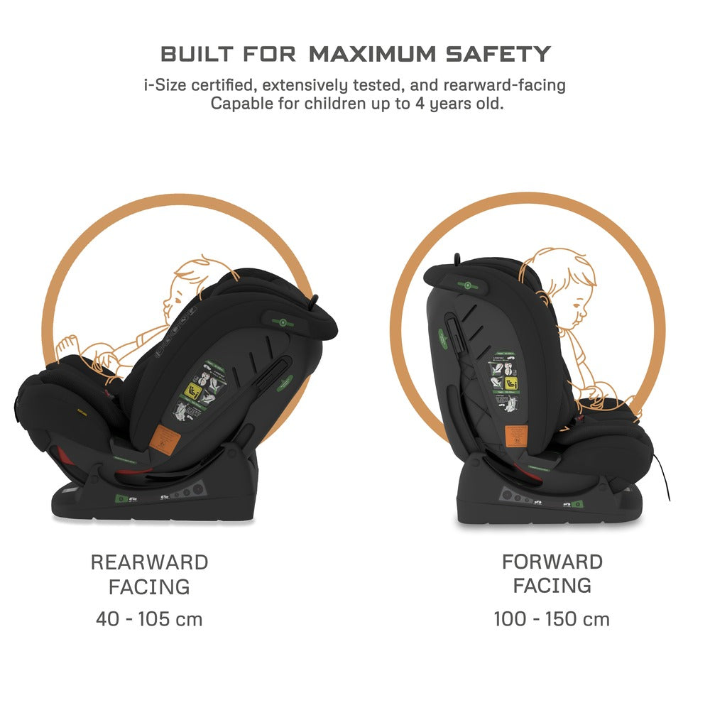 Neobreez i Eroca i Size All In1 Convertible Car Seat Black