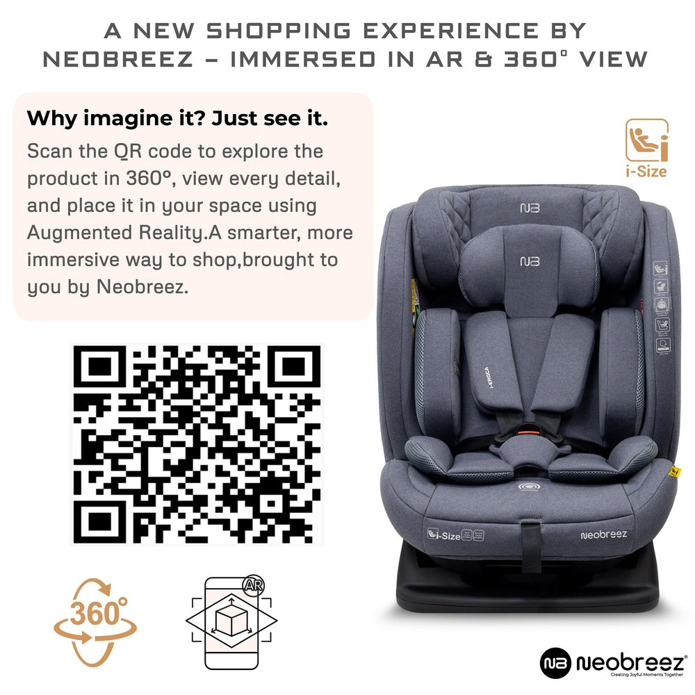 Neobreez i Eroca i Size All In1 Convertible Car Seat Grey