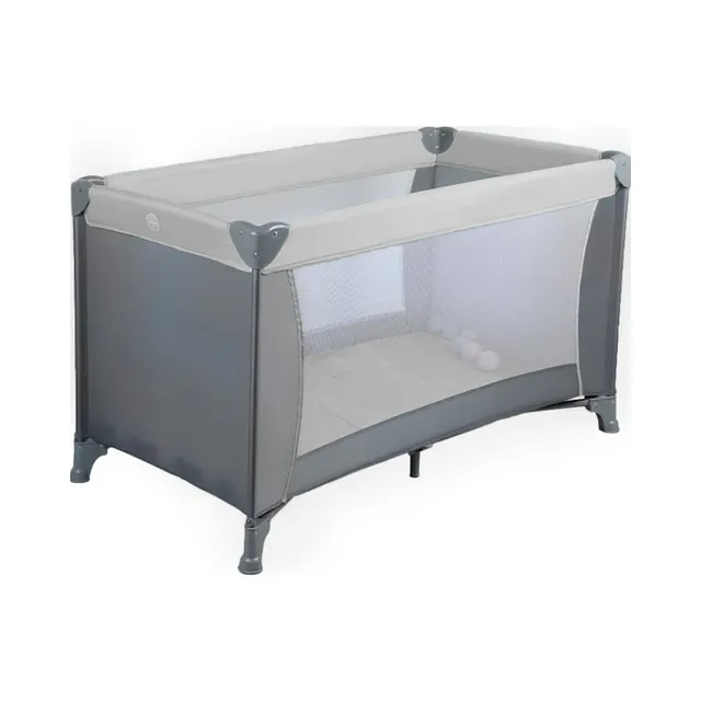 Bumble And Bird 2 in 1 Travel Cot And Foldable Playpen  Grey