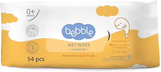Bebble Wet Wipes With Camomile Extract 54 Gram
