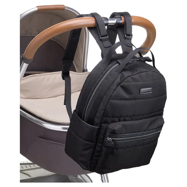 Babymel Lola Eco Quilt Diaper Bag Black