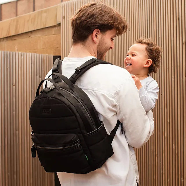 Babymel Lola Eco Quilt Diaper Bag Black