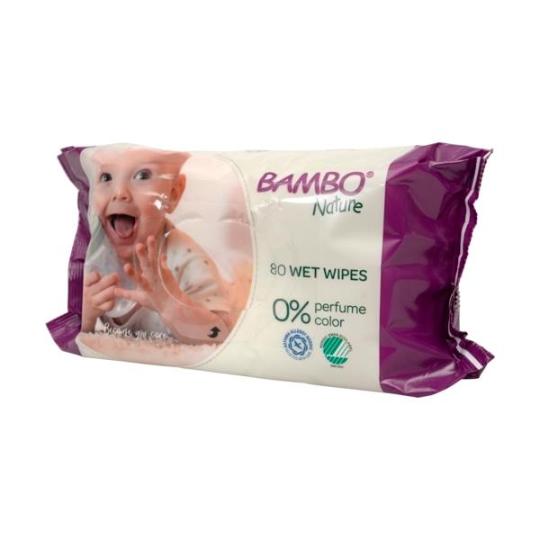 Bambo Nature Wet Wipes Pack of 80