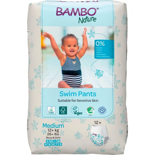 Bambo Nature Swim Pants, Medium 12+ kg 12 Pcs