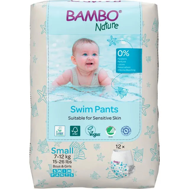 Bambo Nature Swim Pants, Small 7-12 kg 12 Pcs