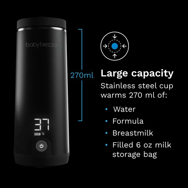 Baby Brezza Superfast Portable Bottle Warmer Black
