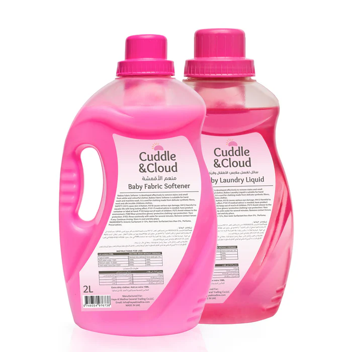 Cuddle & Cloud Baby Fabric Softener 2000ml And Laundry Liquid 1000ml