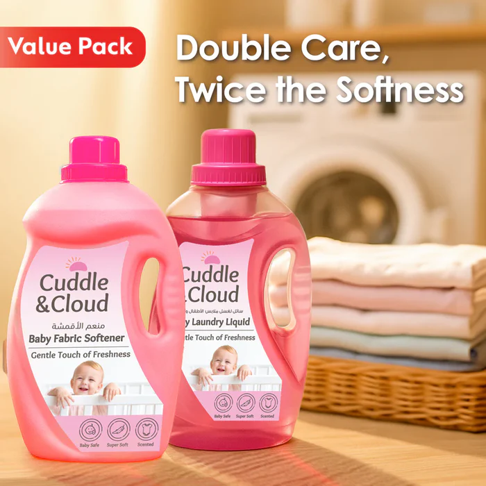 Cuddle & Cloud Baby Fabric Softener 2000ml And Laundry Liquid 1000ml