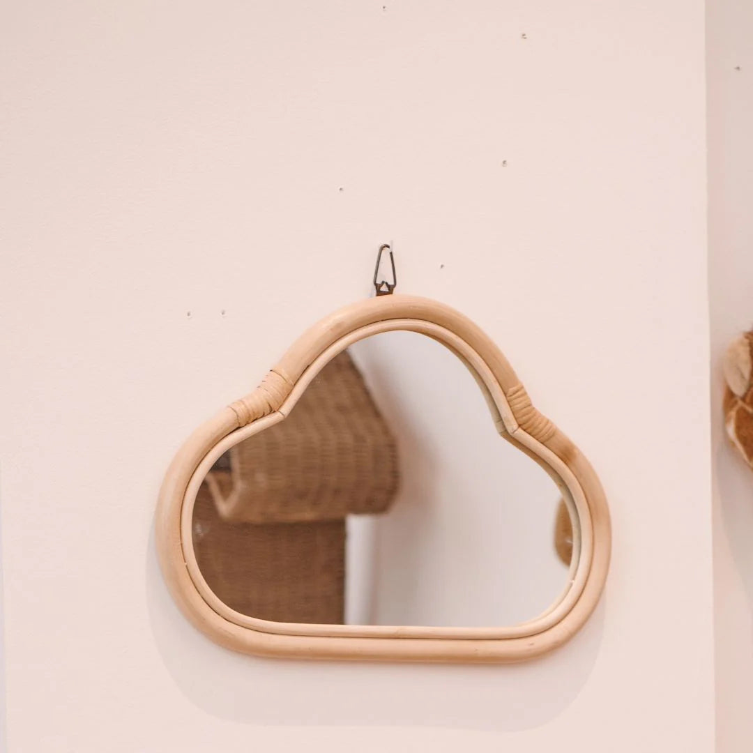 Cuddle Cloud Rattan Mirror