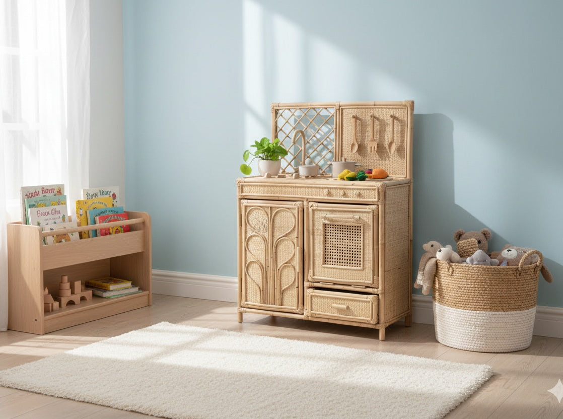 Cuddle Hope Rattan Kitchen for Kids
