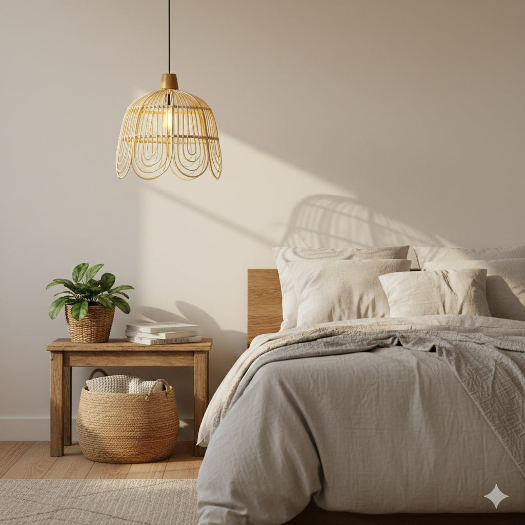 Cuddle Ratu Rattan Hanging Lamp - Small