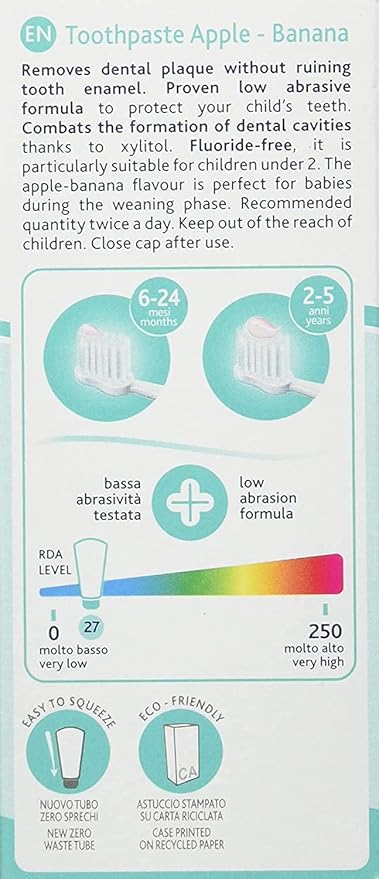 Chicco Toothpaste Apple Banana 50 Ml Without Floride