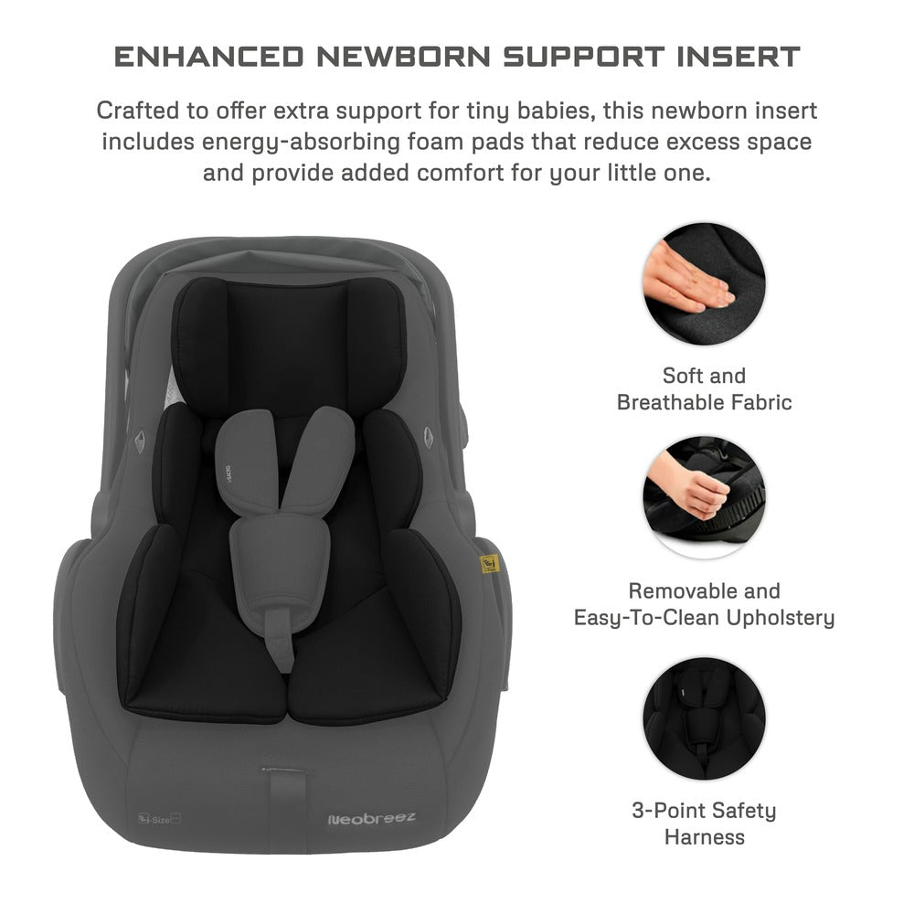 Neobreez i Sacro i Size Lightweight Baby Car Seat Carrier Grey/Black
