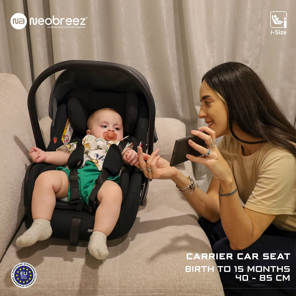 Neobreez i Sacro i Size Lightweight Baby Car Seat Carrier Grey/Black