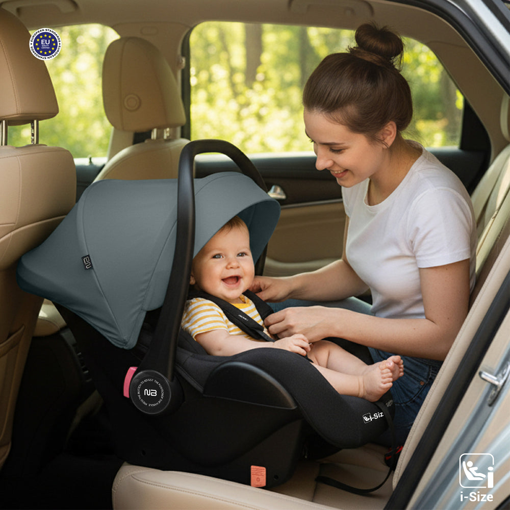 Neobreez i Sacro i Size Lightweight Baby Car Seat Carrier Grey/Black