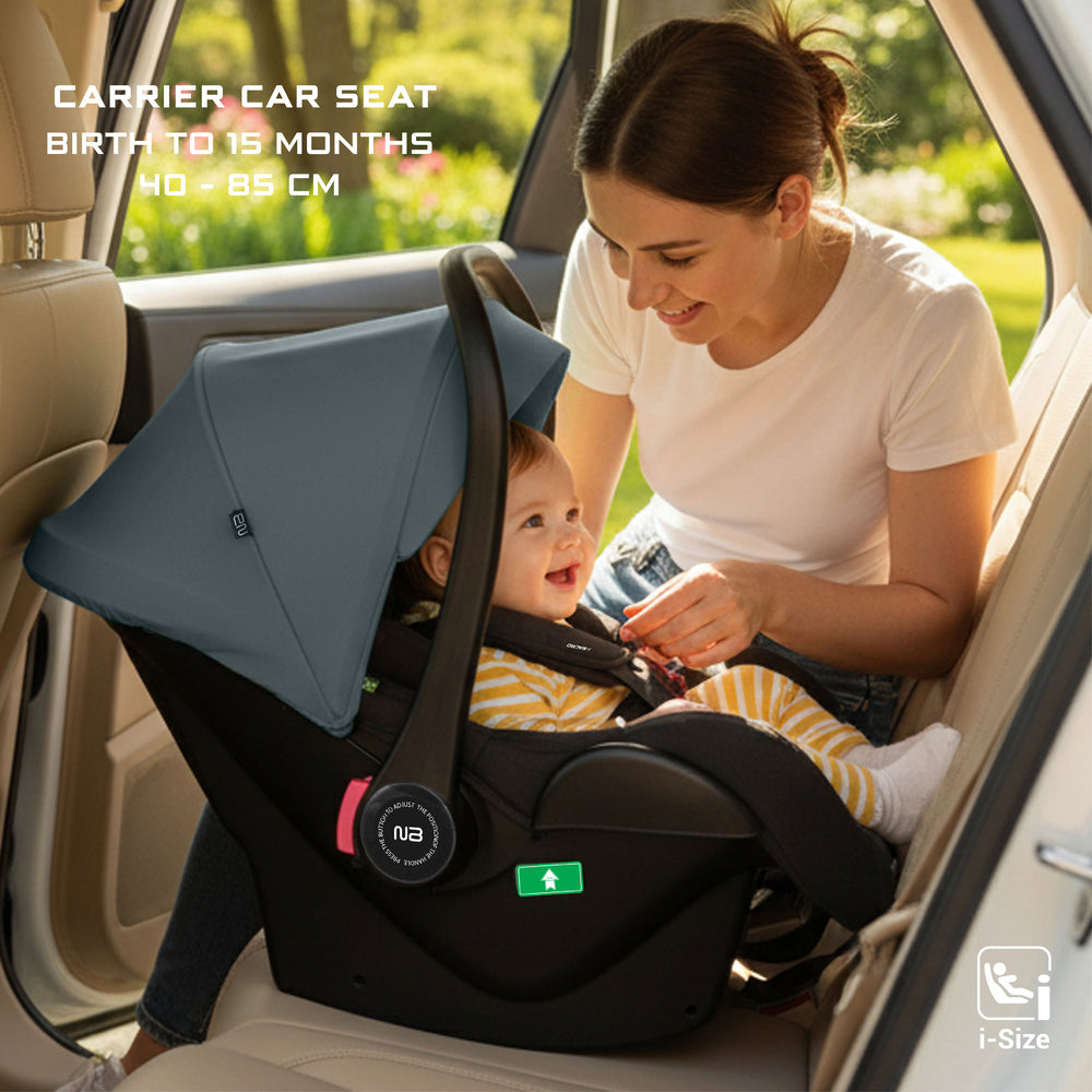 Neobreez i Sacro i Size Lightweight Baby Car Seat Carrier Grey/Black