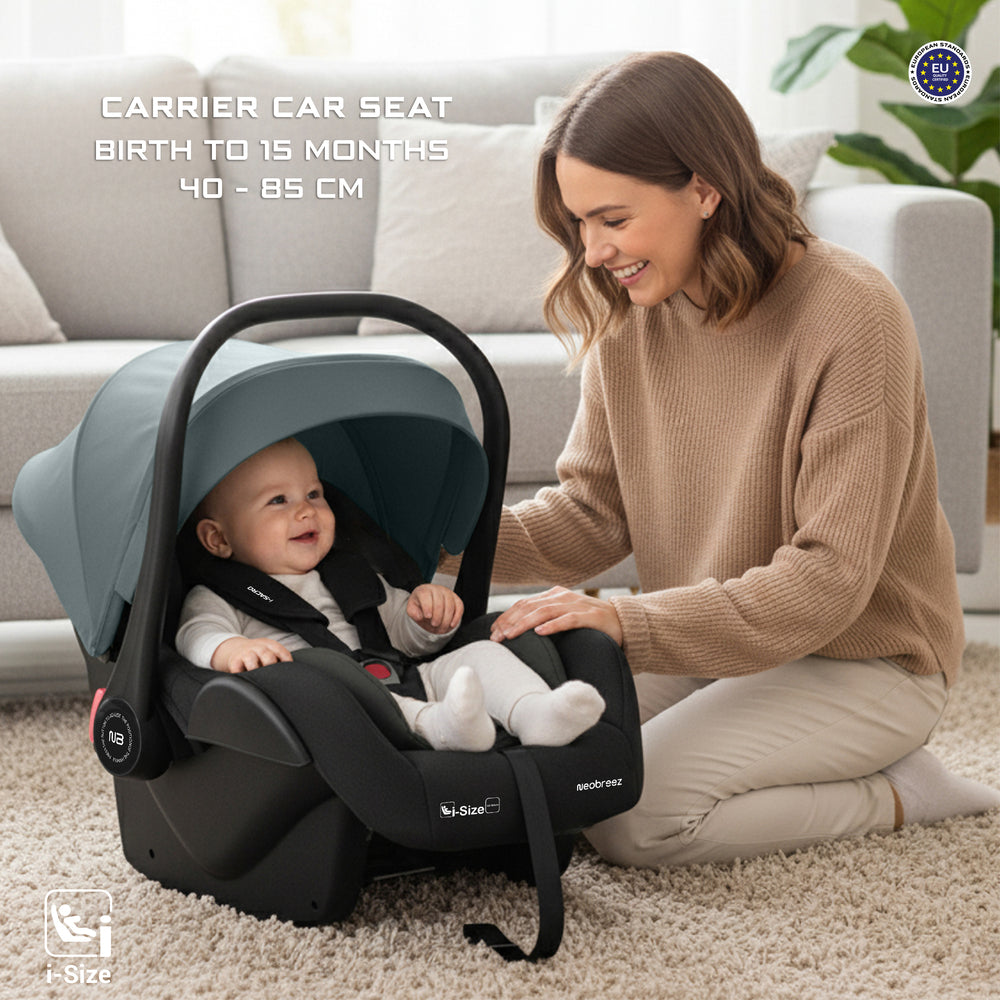 Neobreez i Sacro i Size Lightweight Baby Car Seat Carrier Grey/Black