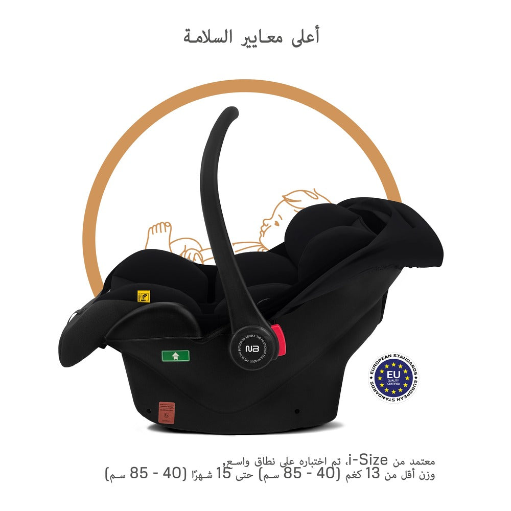 Neobreez i Sacro i Size Lightweight Baby Car Seat Carrier Black
