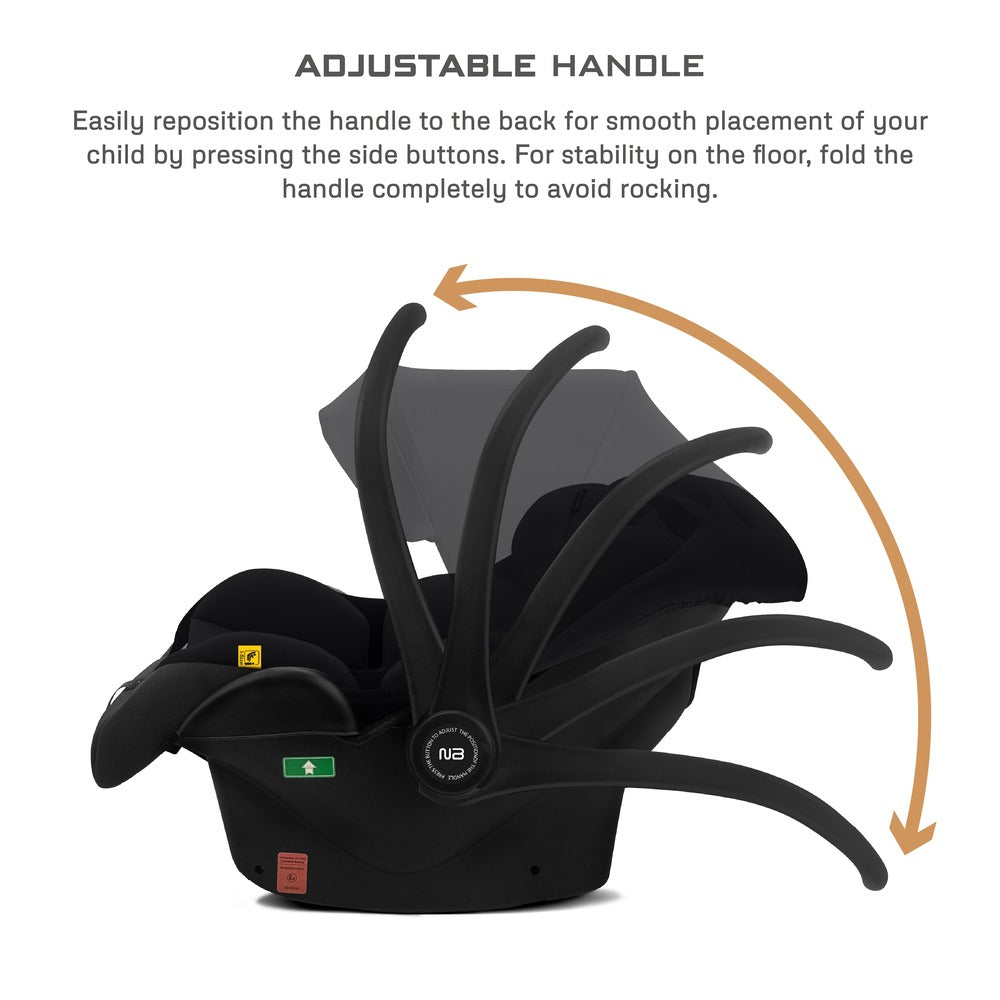 Neobreez i Sacro i Size Lightweight Baby Car Seat Carrier Black