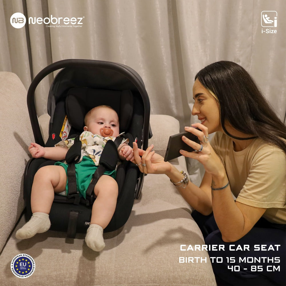 Neobreez i Sacro i Size Lightweight Baby Car Seat Carrier Black