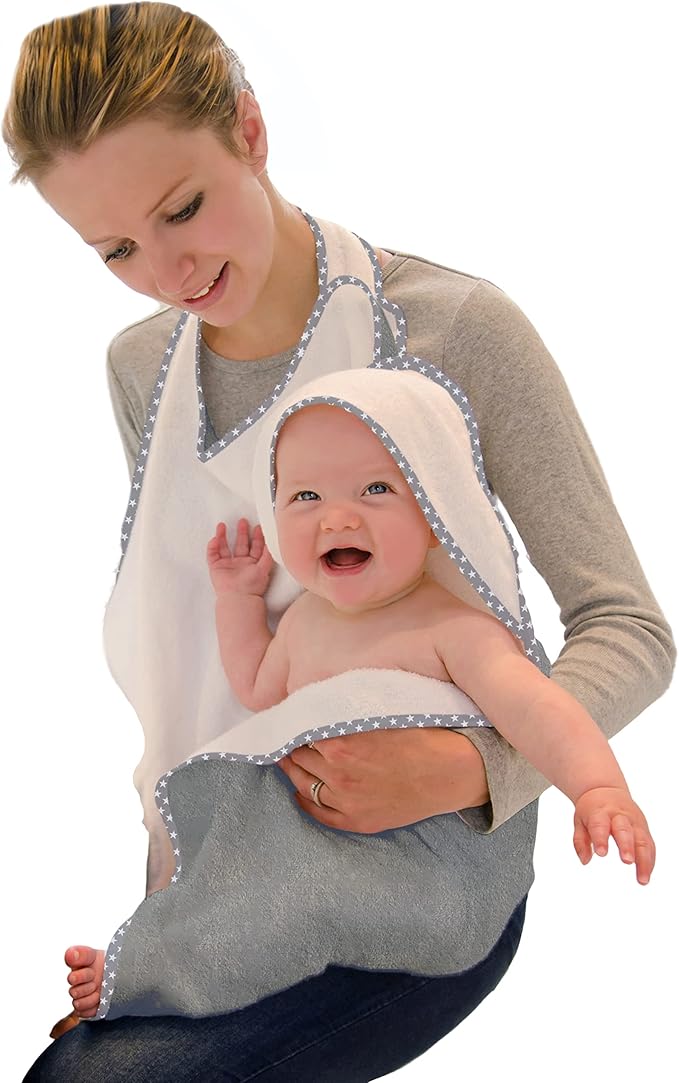 Cuddledry Hands Free Baby Bath Towel Grey
