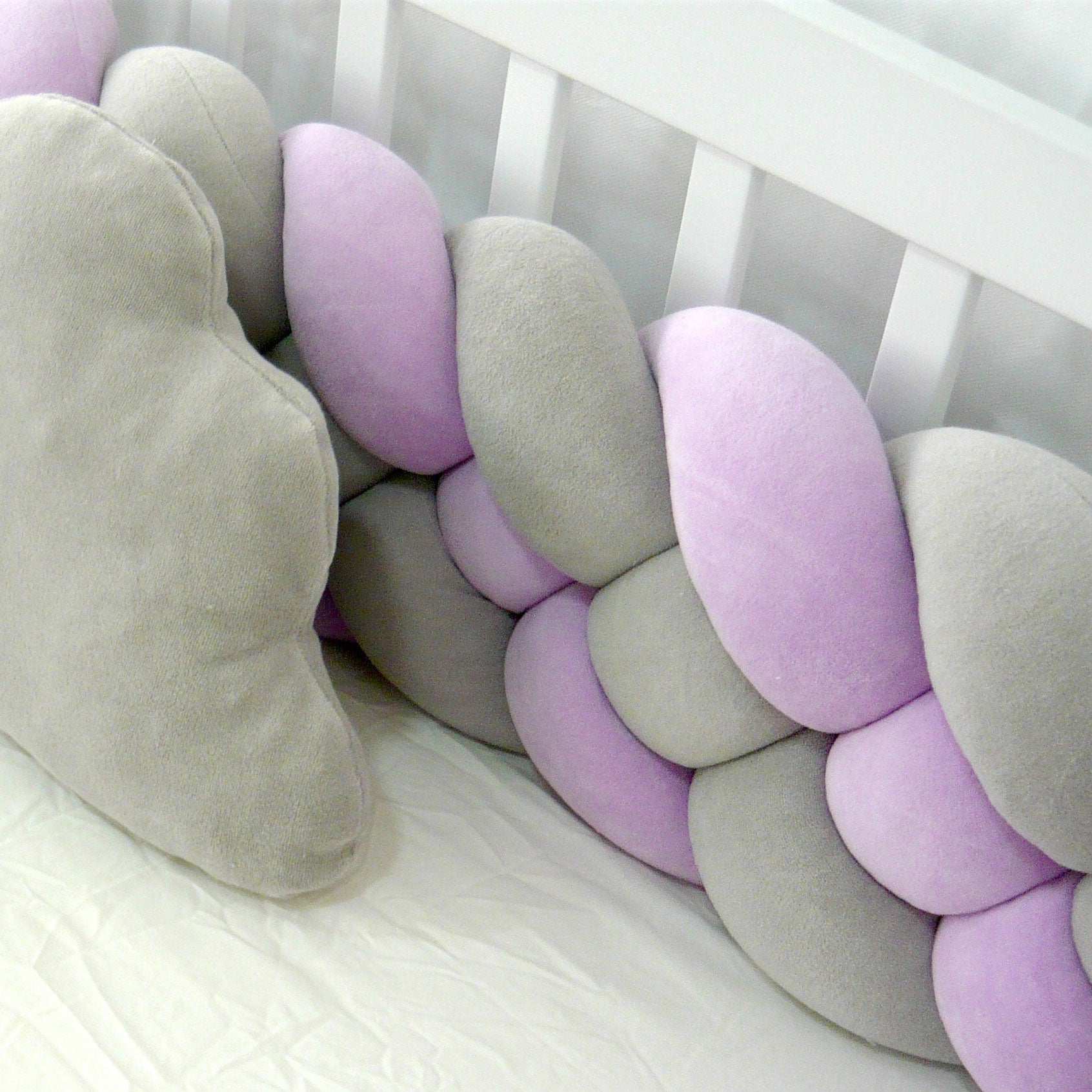 Elmalella Aurora Braided Bedding Set Lavender