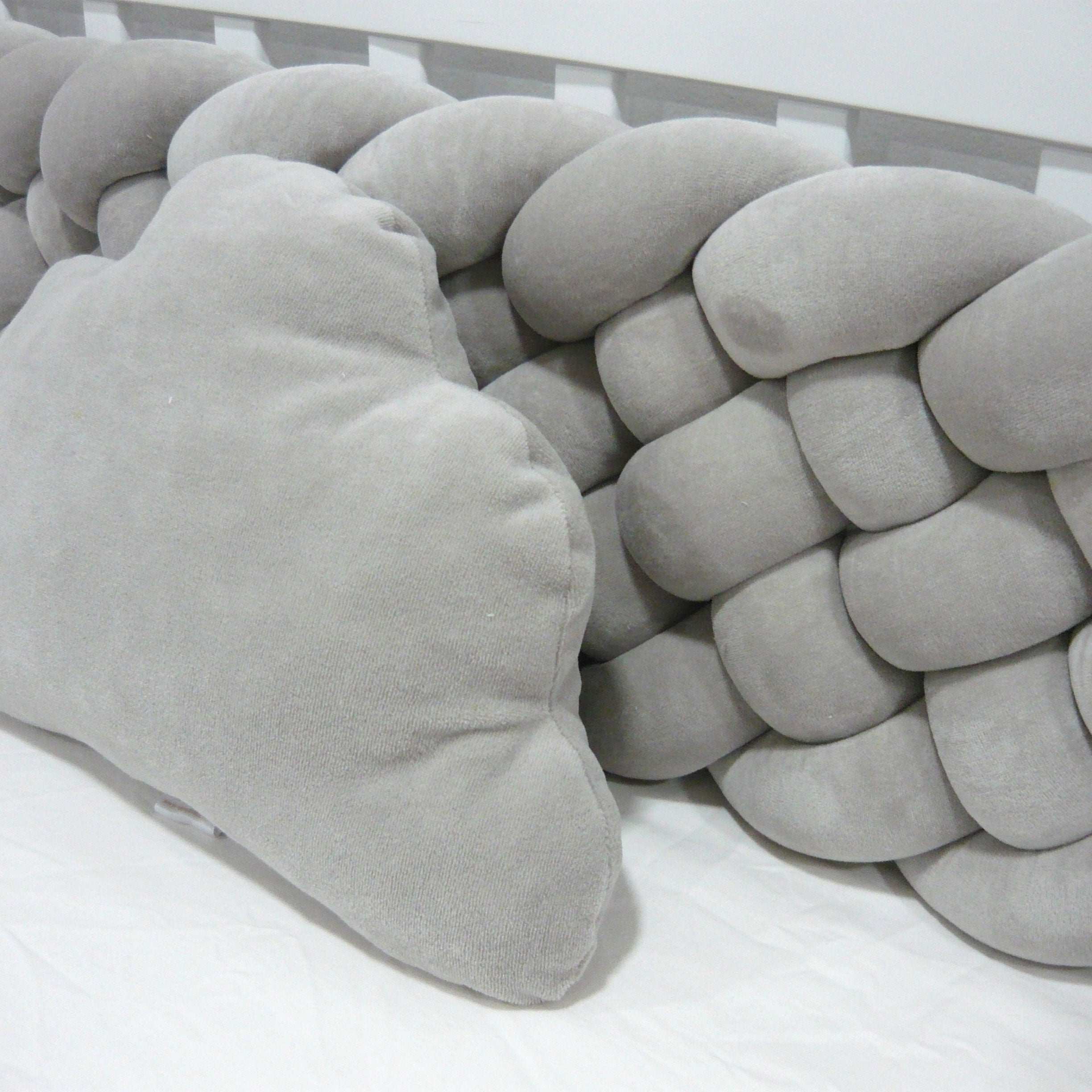 Elmalella Fluffy Braided Bedding Set Stone