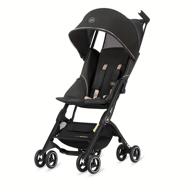 Gb Pockit All Terrain 3H Ultra Compact Lightweight Travel Stroller Black Golden