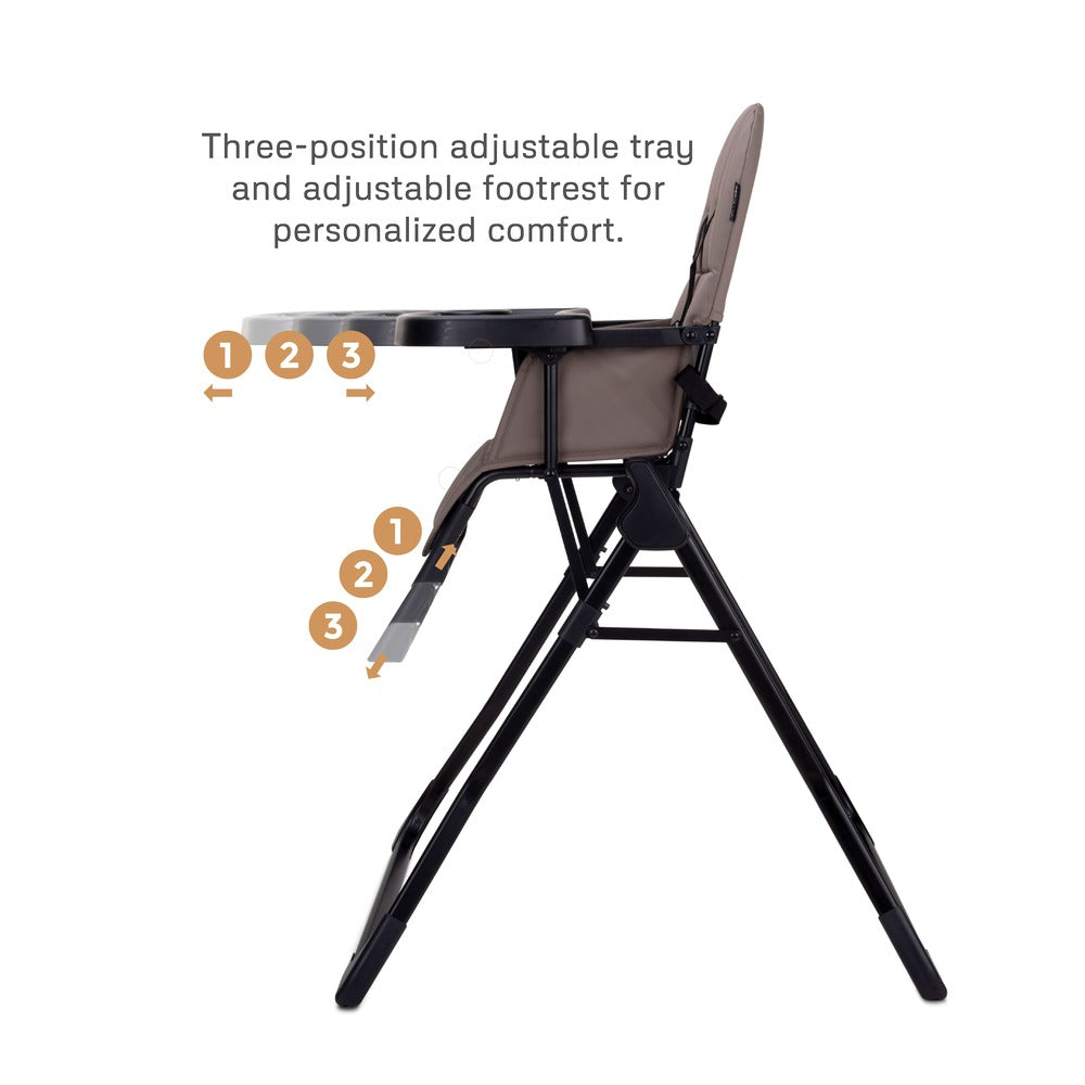 Neobreez Cris Compact Foldable Highchair For Child Brown/Black