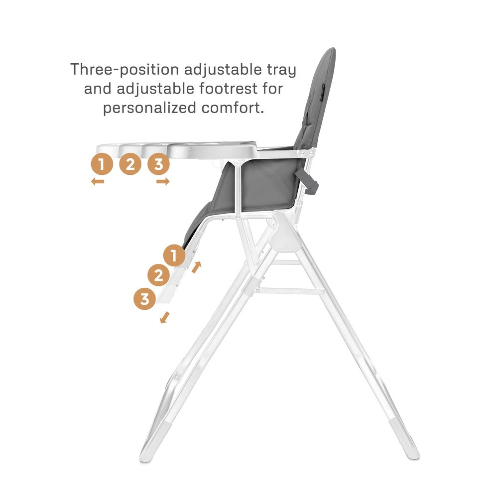 Neobreez Cris Compact Foldable Highchair For Child Grey/White