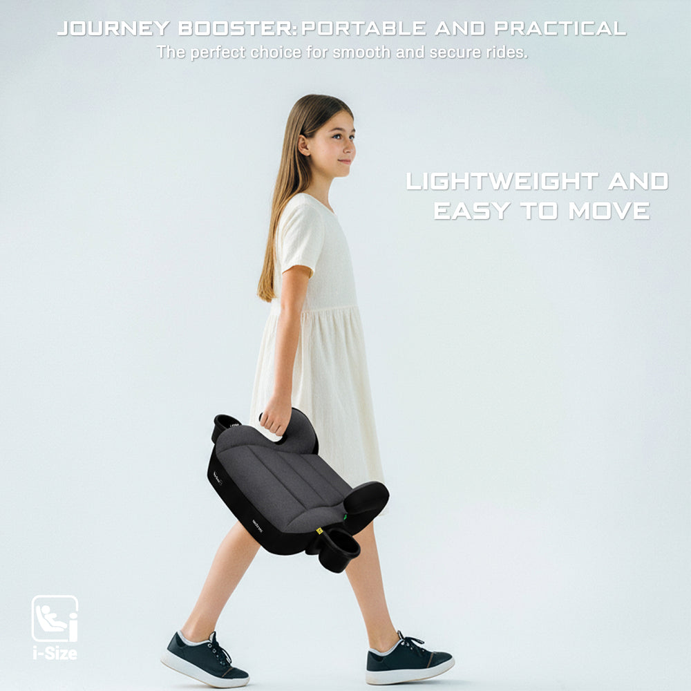 Neobreez i Fira i Size Backless Booster Seat with 2 Cup Holders Grey/Black