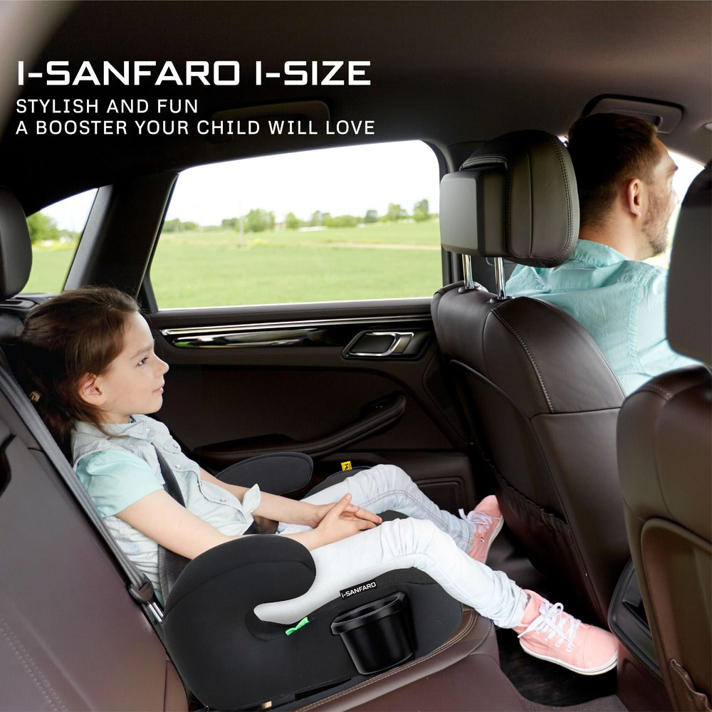 Neobreez i Sanfaro Isofix Backless Booster i Size Car Seat Black