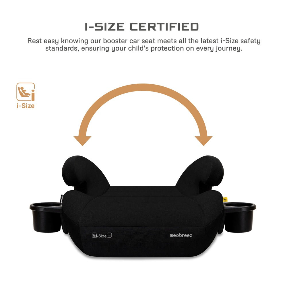 Neobreez i Sanfaro Isofix Backless Booster i Size Car Seat Black