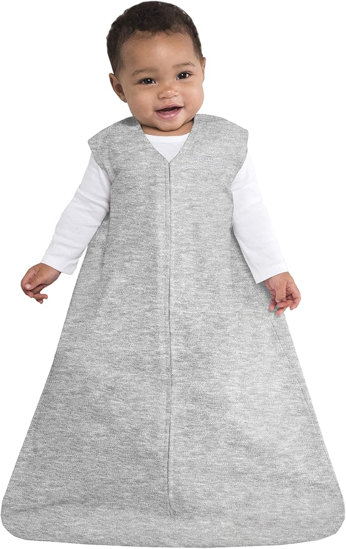 Halo SleepSack Sleep Bag 0.5 Tog 100% Cotton Heather Grey 6 to 18 months