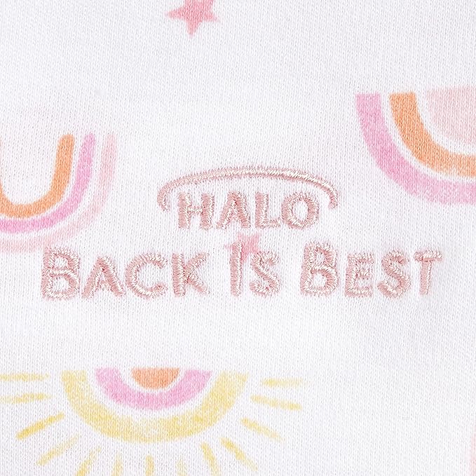 Halo Baby Sleeping Bag 0.5 Tog SleepSack 100% Cotton Sunshine Rainbows 18 to 36 months