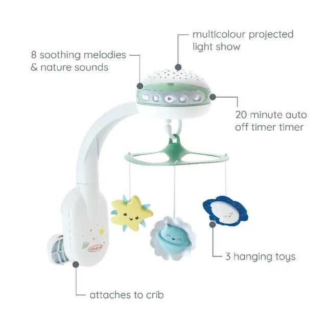 Infantino 3-in-1 Projector Musical Mobile Crib Toy