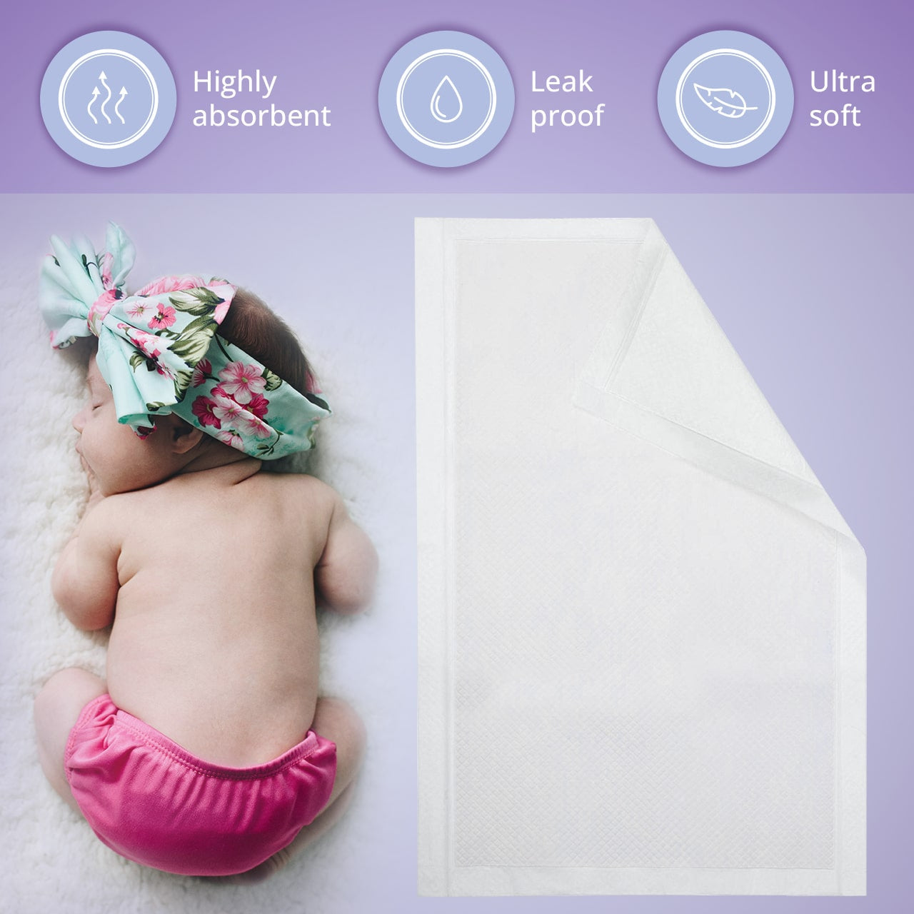 VidaMom Disposable Diaper Changing Mats Pack of 100 pcs Blue