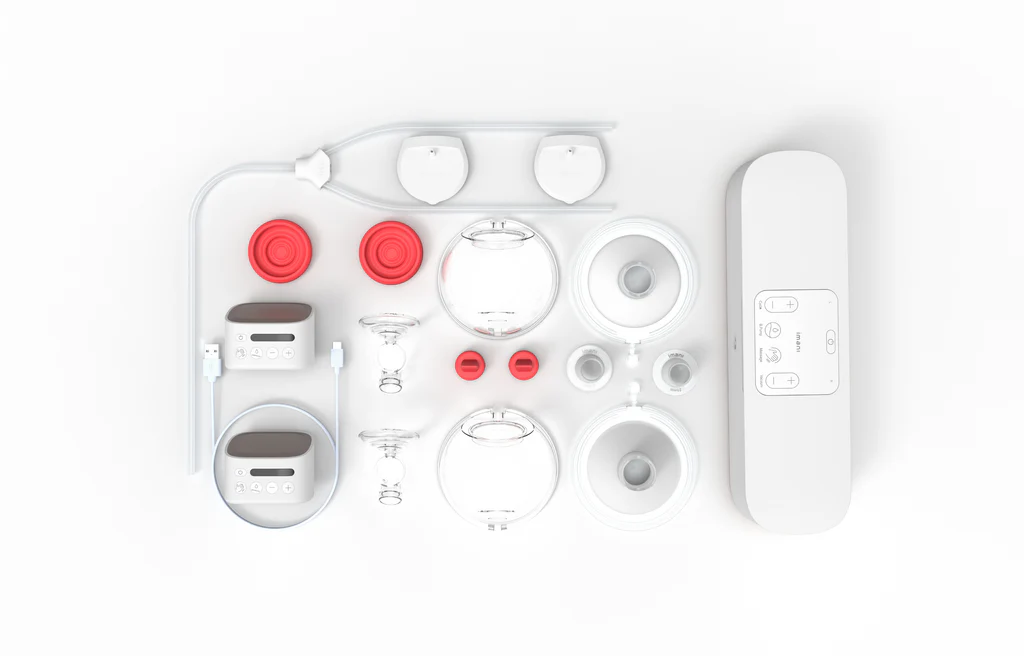 مضخة الثدي الكهربائية القابلة للارتداء من إيماني i2 Plus iBox، 3 في 1، درجة طبية، بدون استخدام اليدين