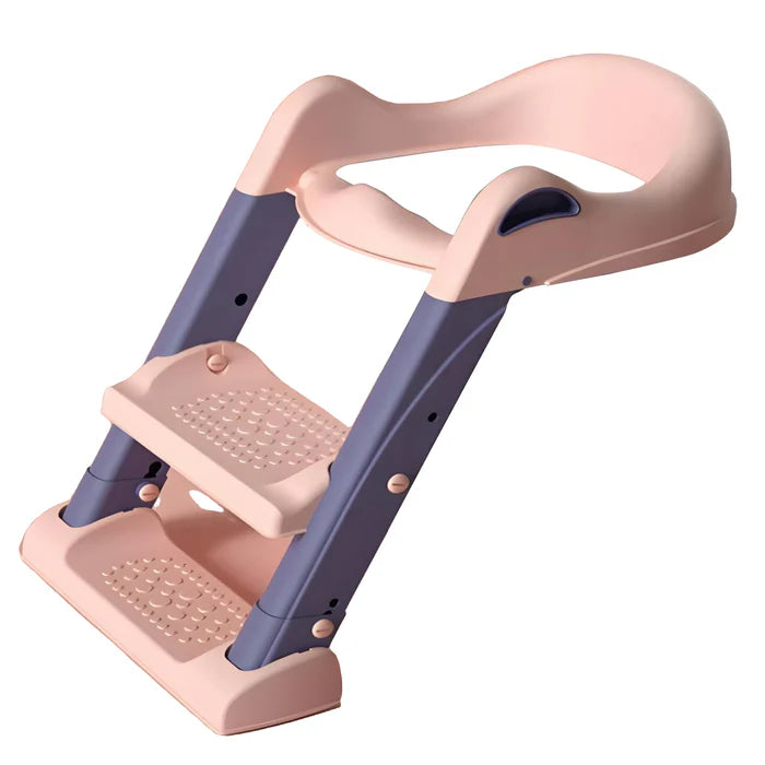 Little Angel Foldable Toddler Potty Training Seat with Ladder Pink