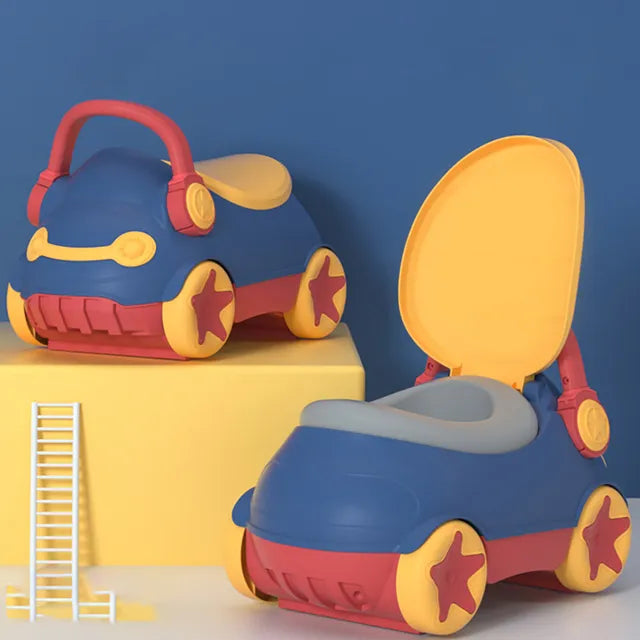 Little Angel Baby Potty Training Toilet Seat With Car Shape Blue