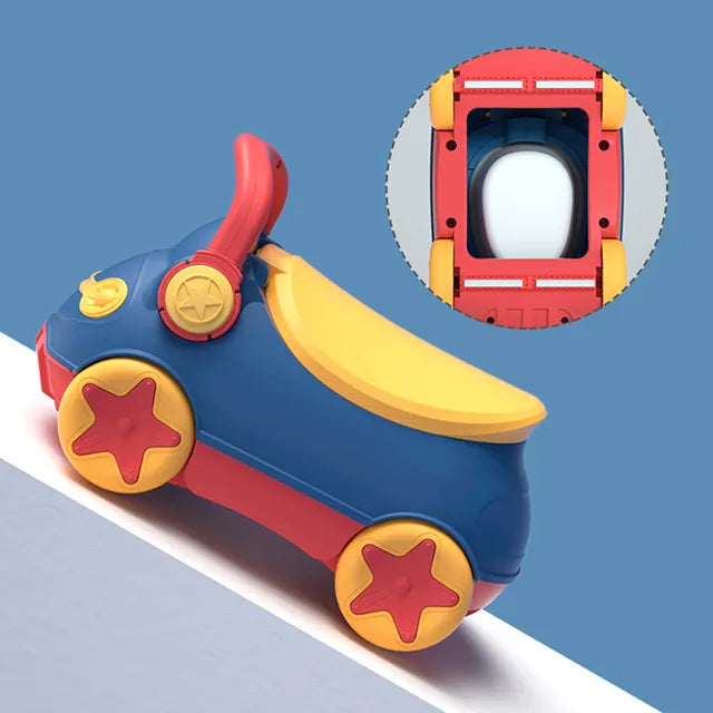 Little Angel Baby Potty Training Toilet Seat With Car Shape Blue