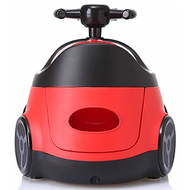 Little Angel Baby Potty Car Design Training Seat With Steering- Red