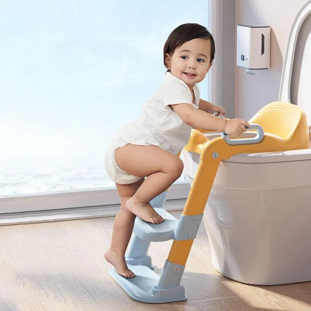 Little Angel Baby Potty Trainer Foldable Step Stool Blue