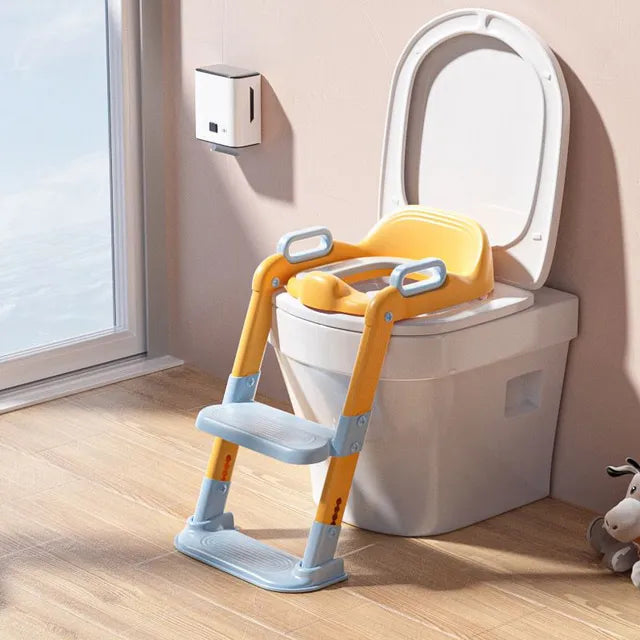 Little Angel Baby Potty Trainer Foldable Step Stool Blue