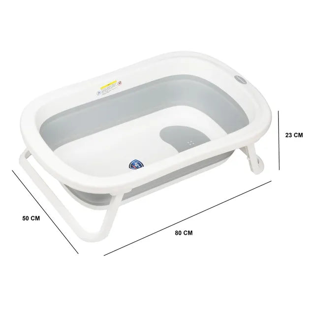 Little Angel Baby Foldable Bath Tub With Stand Grey